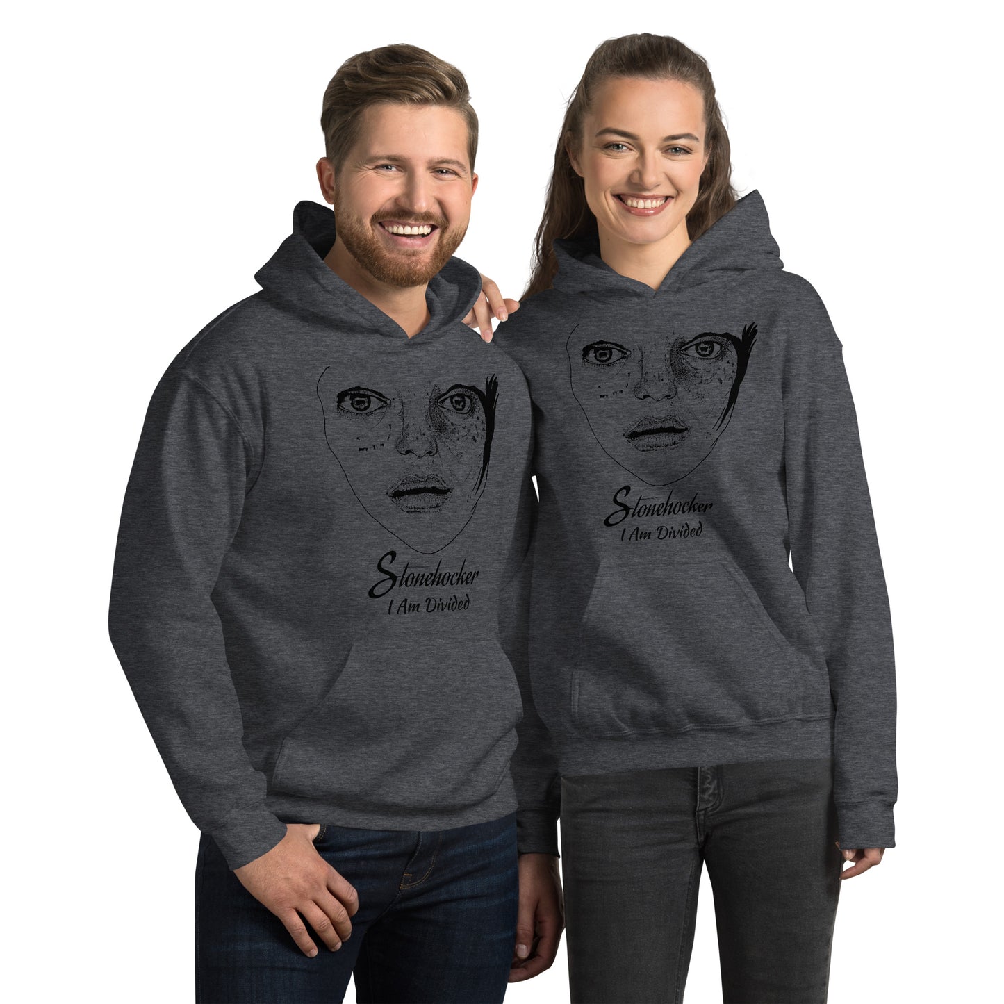 "Ich bin geteilt" Kunst Unisex Hoodie