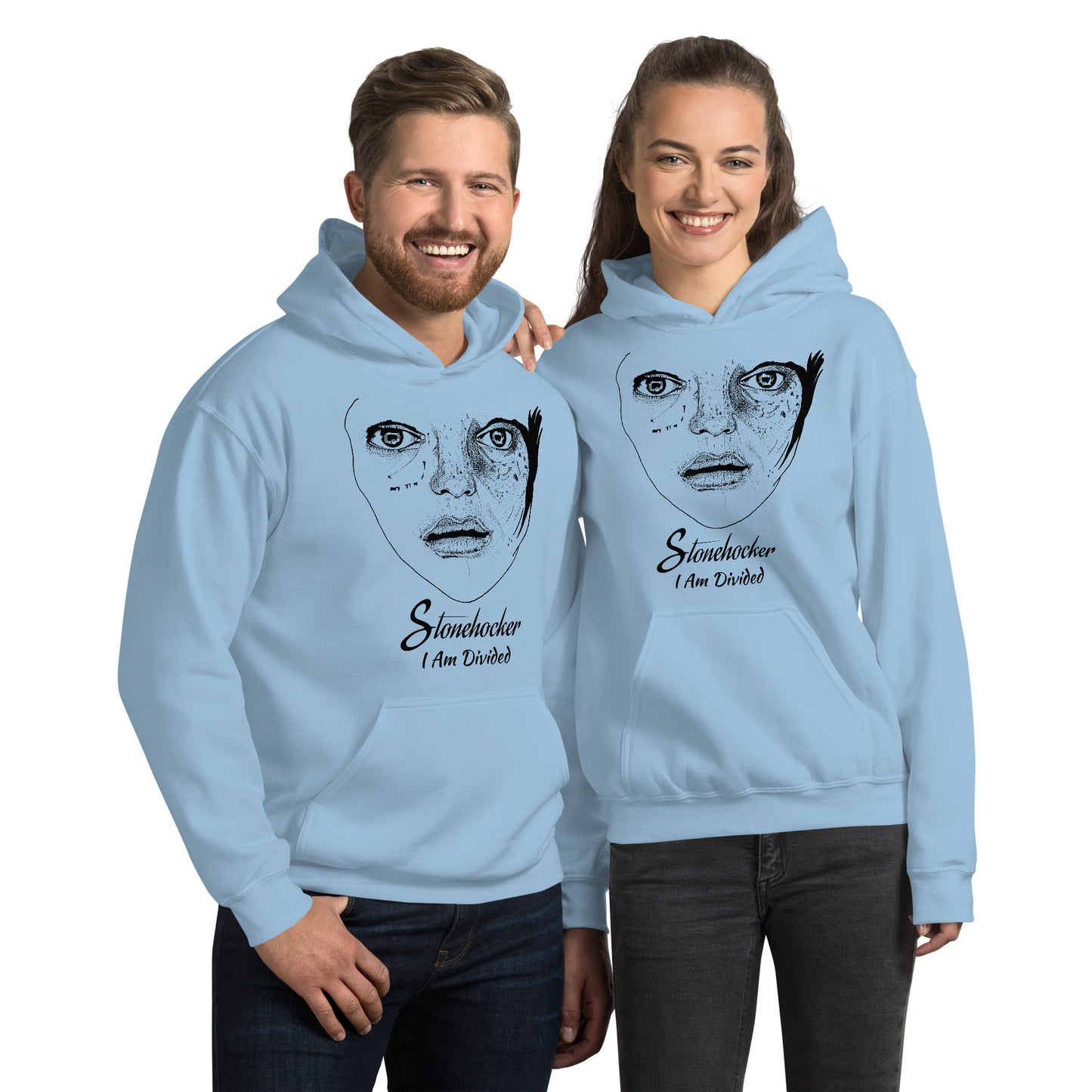 "Ich bin geteilt" Kunst Unisex Hoodie