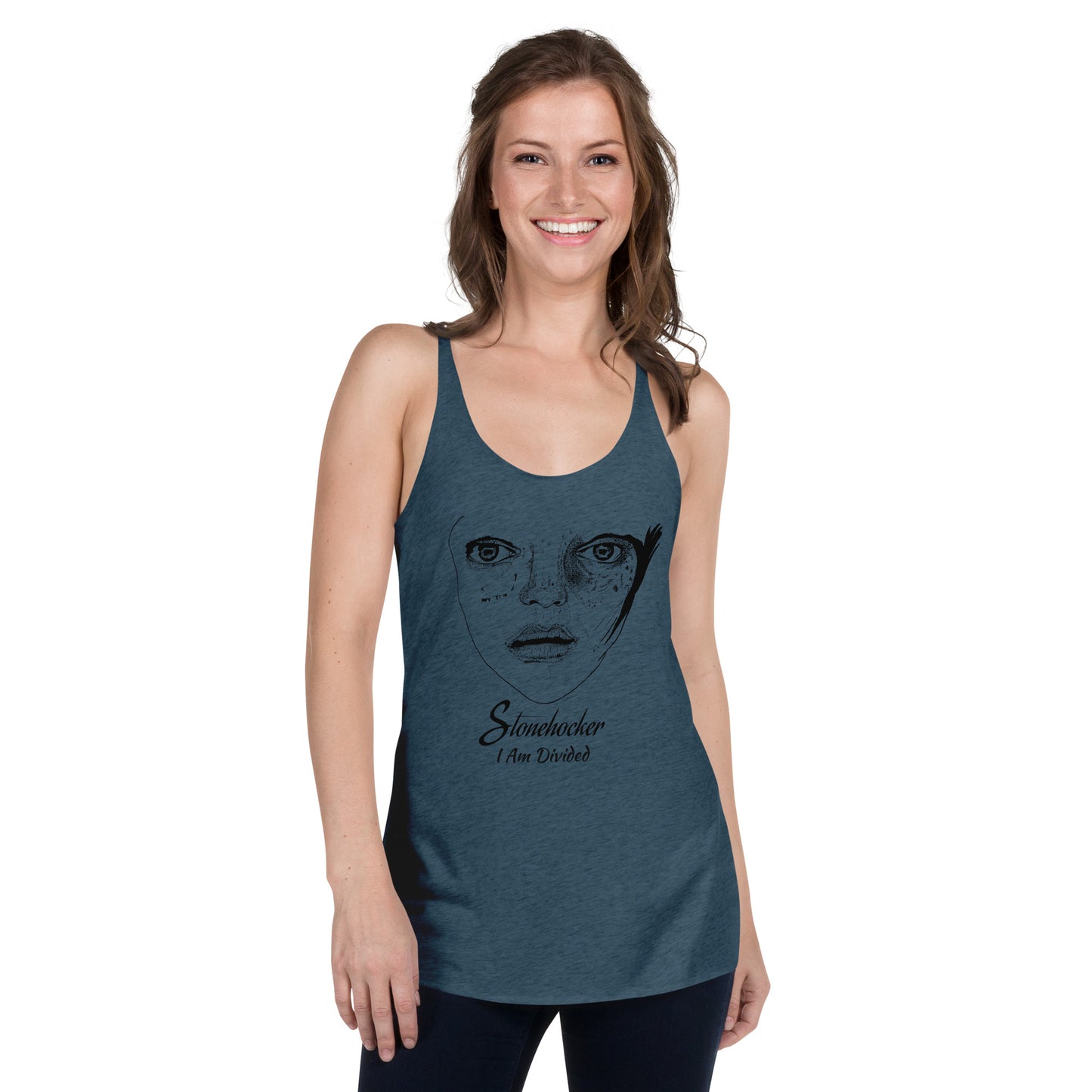 "Ich bin geteilt" Art Damen Racerback Tank